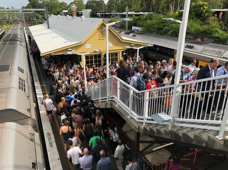 Gordon Station on Tuesday evening. Photo: Supplied by James Beauchamp