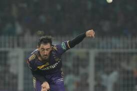 Mitchell Starc has found his best form for Kolkata, taking three wickets in their latest IPL win. (AP PHOTO)