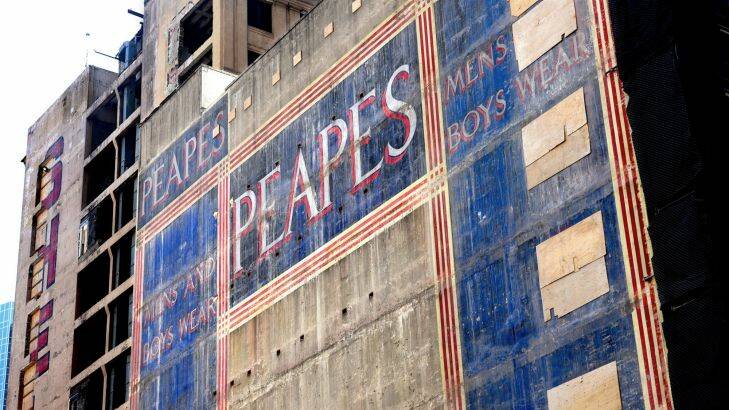A stunning Ghost sign has appeared along George Street, Sydney after the demolishion of buildings on the old Menzies Hotel site.
11th September 2017.
Photo: Steven Siewert