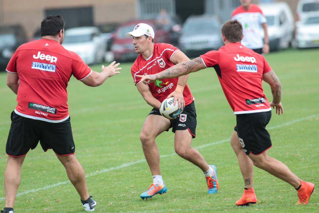 Gareth Widdop, during training at WIN Stadium, played every game of last season. Picture: ADAM McLEAN