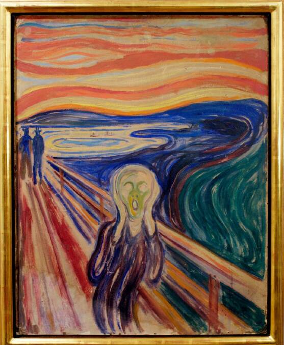 THE SCREAM, EDVARD MUNCH  - THE NATIONAL GALLERY, OSLO. Perhaps the most haunting image ever created.