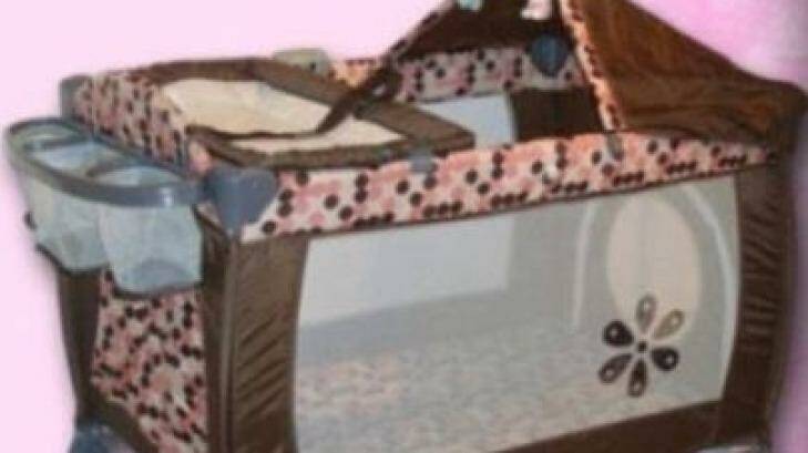 The 7 in 1 Portacot, also known as the Frank Masons Portable Cot PL5007, was recalled.  Photo: Supplied