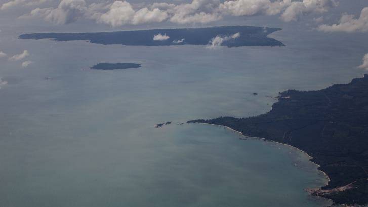 Site: An aerial view of Belitung, the search area for the missing plane. Photo: Oscar Siagian