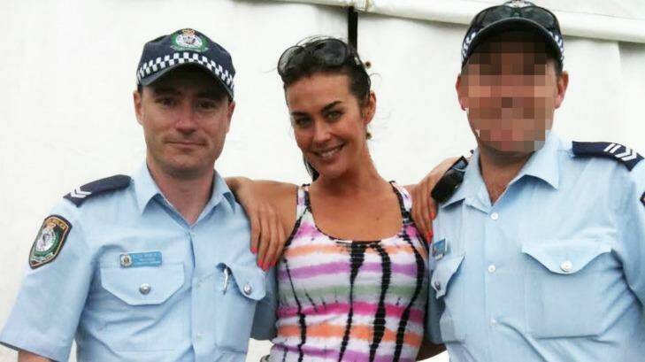Glen Roberts (left) with Megan Gale and unknown colleague.