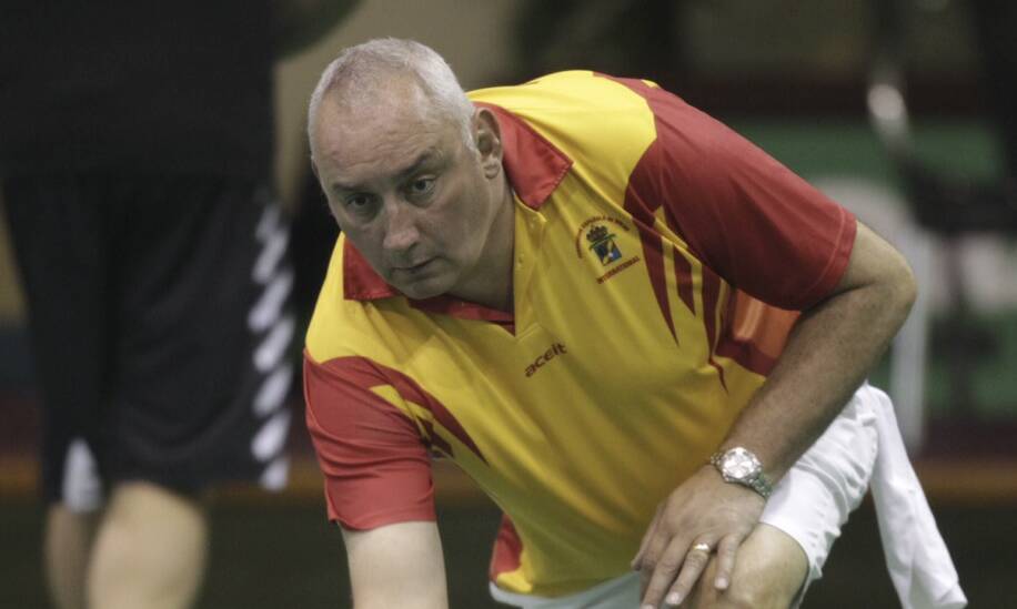 Spain's Pete Bonsor made it through to the play-off round at the World Cup, beaten 9-6 9-5 by defending champion Jeremy Henry. Picture: ANDY ZAKELI