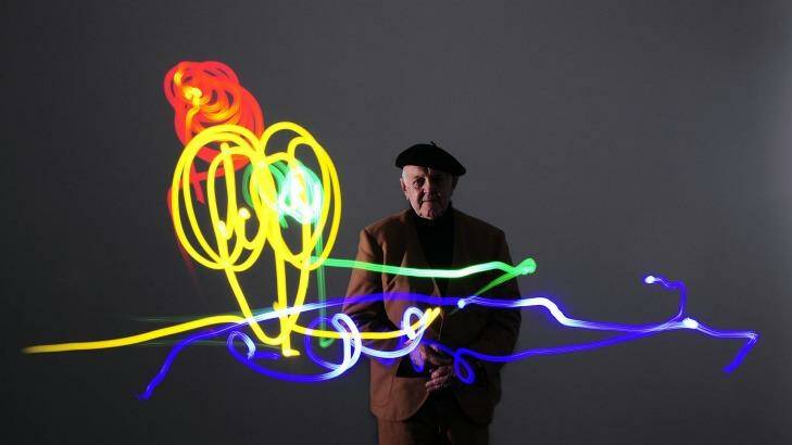 Wrangles: John Olsen has suspended permission for Sotheby's Australia to use any imagery of his works in its commercial activities.  Photo: Joe Armao