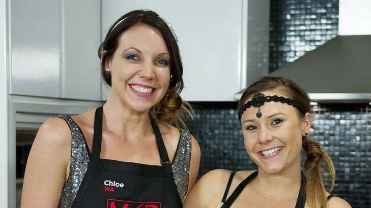 Finalists ... My Kitchen Rules team Chloe James and Kelly Ramsay (pictured, from left), from Western Australia, will cook off in the final against South Australian mums Bree May and Jessica Liebich.