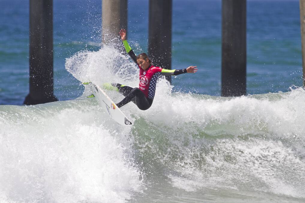Sally Fitzgibbons is through to the quarter-finals of the US Open of Surfing at Huntington Beach, California. Picture: ASP