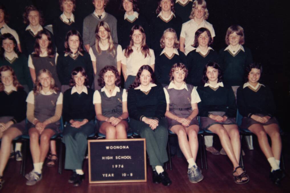 Belinda Wall as a student (front row, third from right).
