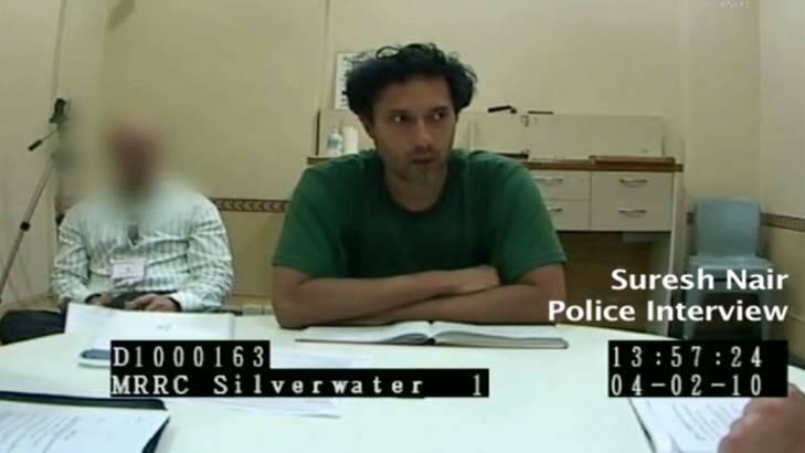 Convicted neurosurgeon, Suresh Nair, during his police interview.