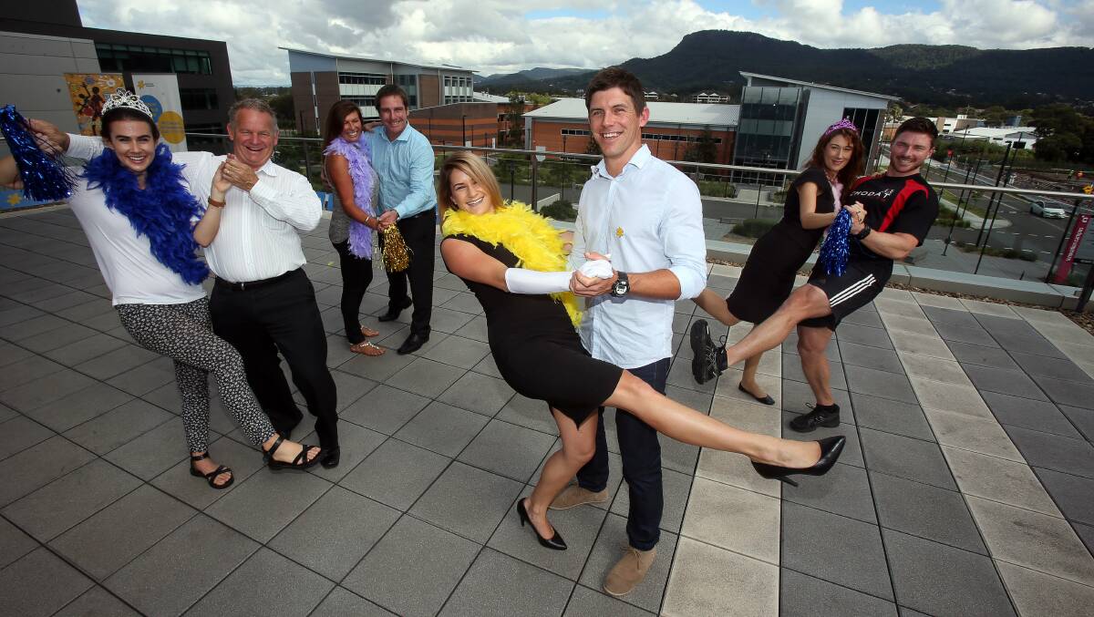 Partnered up: Steph Tobin, Phil Murray, Kerry Bruce, Kent Robson, Kayla Watchorn, Terry Deegan, Vickie Giffen and Lukas Chodat will dance for cancer research. Picture: ROBERT PEET