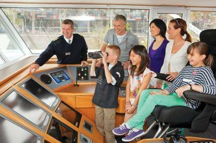 Perks on Uniworld's family-friendly itineraries include a personal ship's tour with the captain or cruise manager. Photo: Supplied