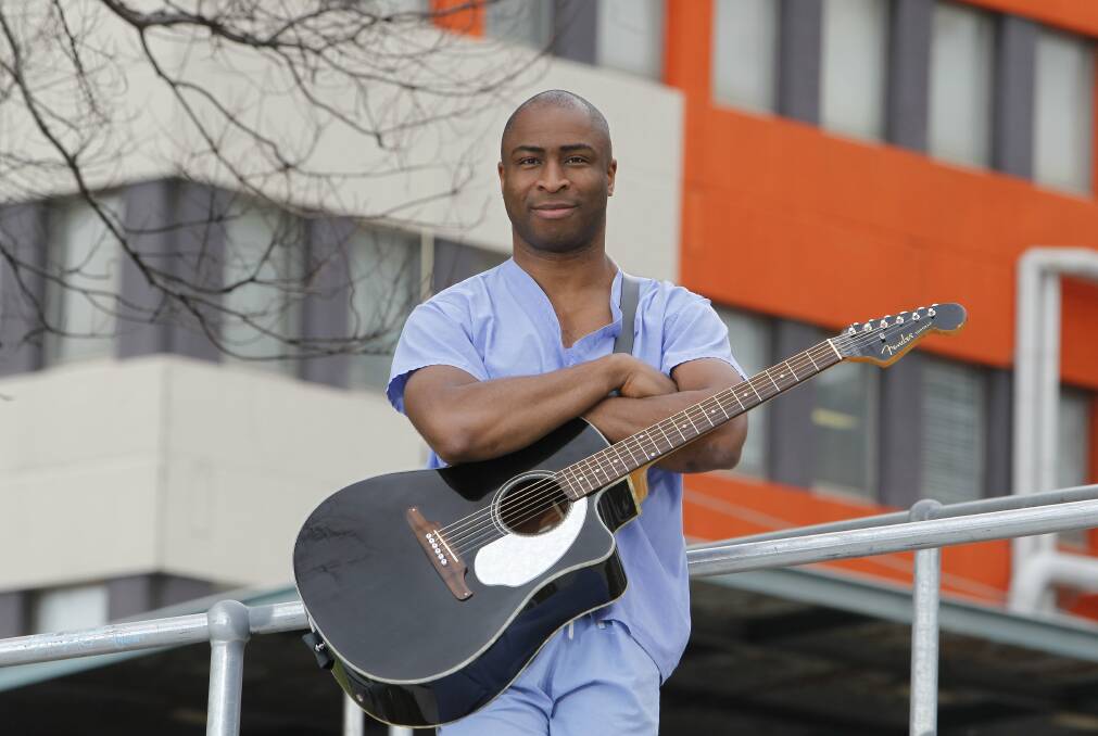 Dr Victor Uwagboe  loves being both an emergency doctor and a musician. Picture: ANDY ZAKELI
