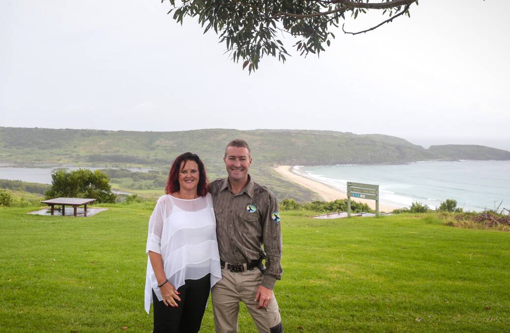 Funding boost: MP Anna Watson and Nathan Cattell from Killalea State Park. Picture: ADAM McLEAN