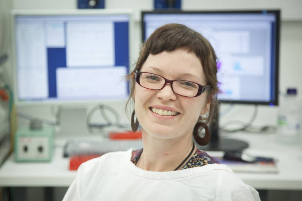 Research scientist and proud former Dapto girl Dr Fiona McKay is researching genes likely to cause MS. Picture:  BENJAMIN LEE PHOTOGRAPHY