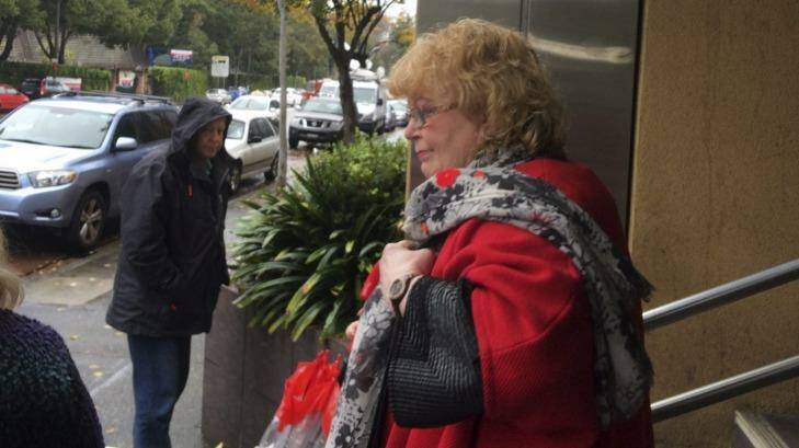 Sean Waygood's mother Evelyn leaving Glebe Coroner's Court following the handing down of findings into the death of her son on Tuesday.

