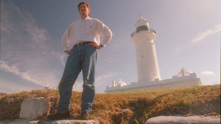 A younger Mr Lesser, pictured at the Macquarie lighthouse, lost his father to suicide when he was 20 years old. Photo: Brendan Esposito