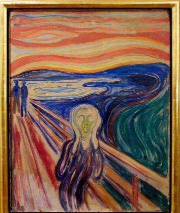 THE SCREAM, EDVARD MUNCH  - THE NATIONAL GALLERY, OSLO. Perhaps the most haunting image ever created.