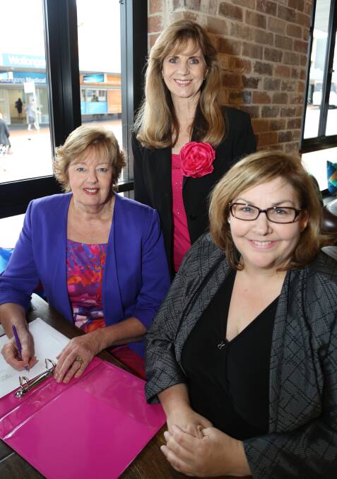 First-time judges: IWIB director Glenda Papac with two of the new judges for this year's Illawarra Women In Business Awards, Maralyn Young and Delyse del Turco.Picture: GREG ELLIS