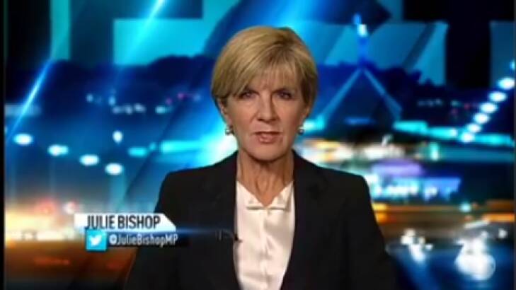 Julie Bishop on The Project Tuesday night following Monday's coup. Photo: The Project TV