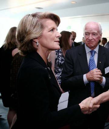 Foreign Minister Julie Bishop has questioned Tanya Plibersek's loyalty as Labor deputy leader. Photo: Alex Ellinghausen