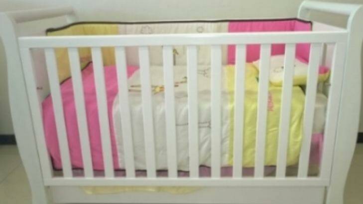 The 3 in 1 Wooden Sleigh Cot, sold by Online Dealz, which failed to meet safety standards. Photo: Supplied
