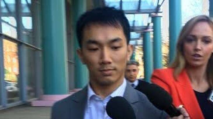 Physiotherapist Daniel Dung Huynh outside court on Monday. Photo: Emma Partridge