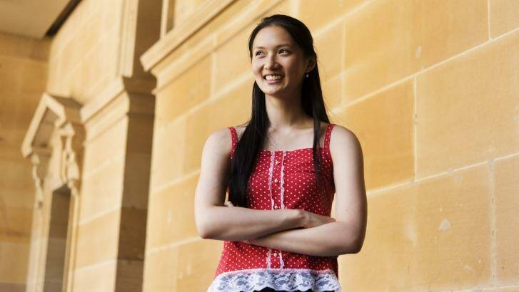 Victoria Xu, who has received a double scholarship for UNSW, picked electrical engineering over medicine. Photo: James Brickwood.