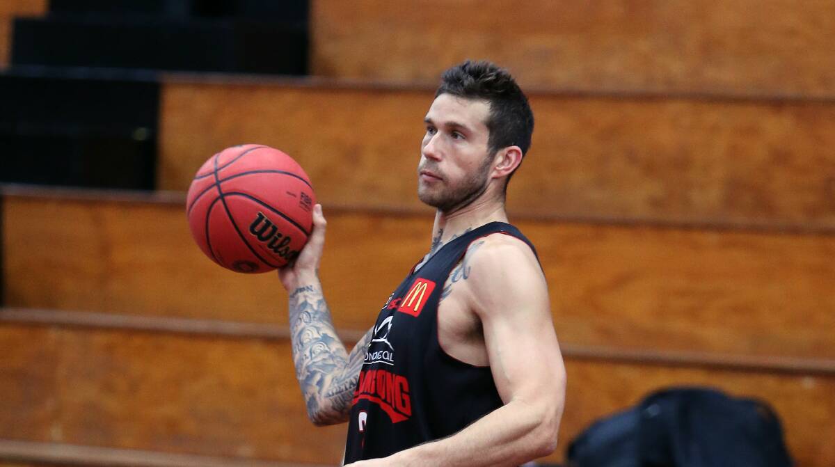 Tyson Demos trains at the Snakepit in Wollongong in preparation for trial games against the Taipans in Cairns on Friday and Sunday. Picture: ROBERT PEET