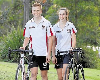 Strong team: Illawarra Cycle Club's Zachary Marshall and Chloe Heffernan performed well at the NSW Junior Road Championships.