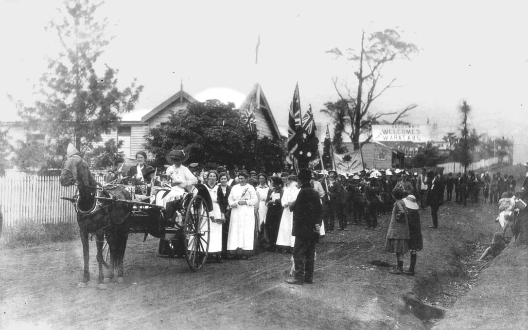 The Waratah march passes through Balgownie.