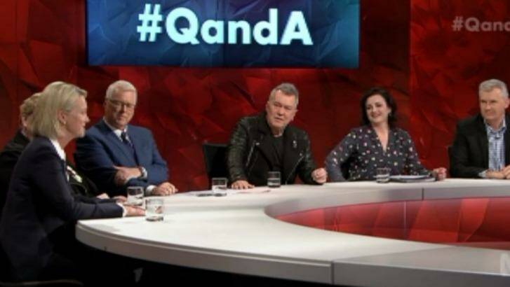 The panel on Monday night's Q&A. Photo: ABC