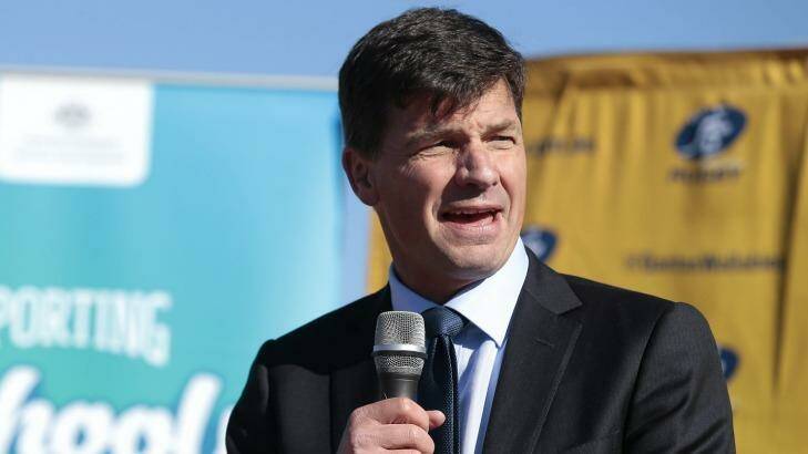  Liberal MP Angus Taylor has denied claims he's considering defecting to the Nationals. Photo: Jeffrey Chan