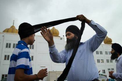 Sikhs say they are increasingly the victims of backlashes against Islamic extremism as people link turbans to terrorism. Photo: Wolter Peeters