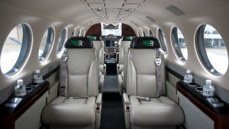 Rise offers its members-only flights on Beechcraft Air King 350 plans that it leases from charter companies.  Photo: Brandon Thibodeaux for The New York Times