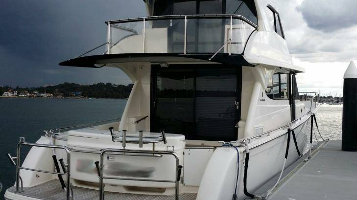 The $1.8 million boat that was allegedly stolen from St George Motor Boat Club. Photo: Supplied