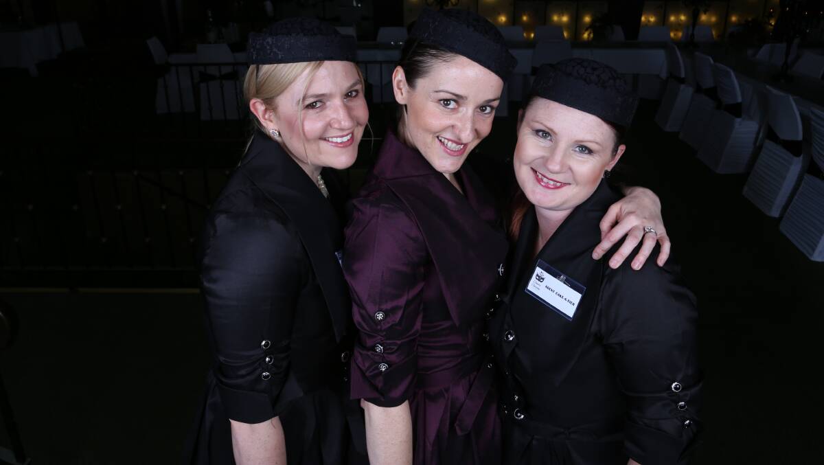 Katrina Kunicki, Alison Perizi and Sandy Burnes are ready for an out-of-this world night out. Picture: GREG ELLIS