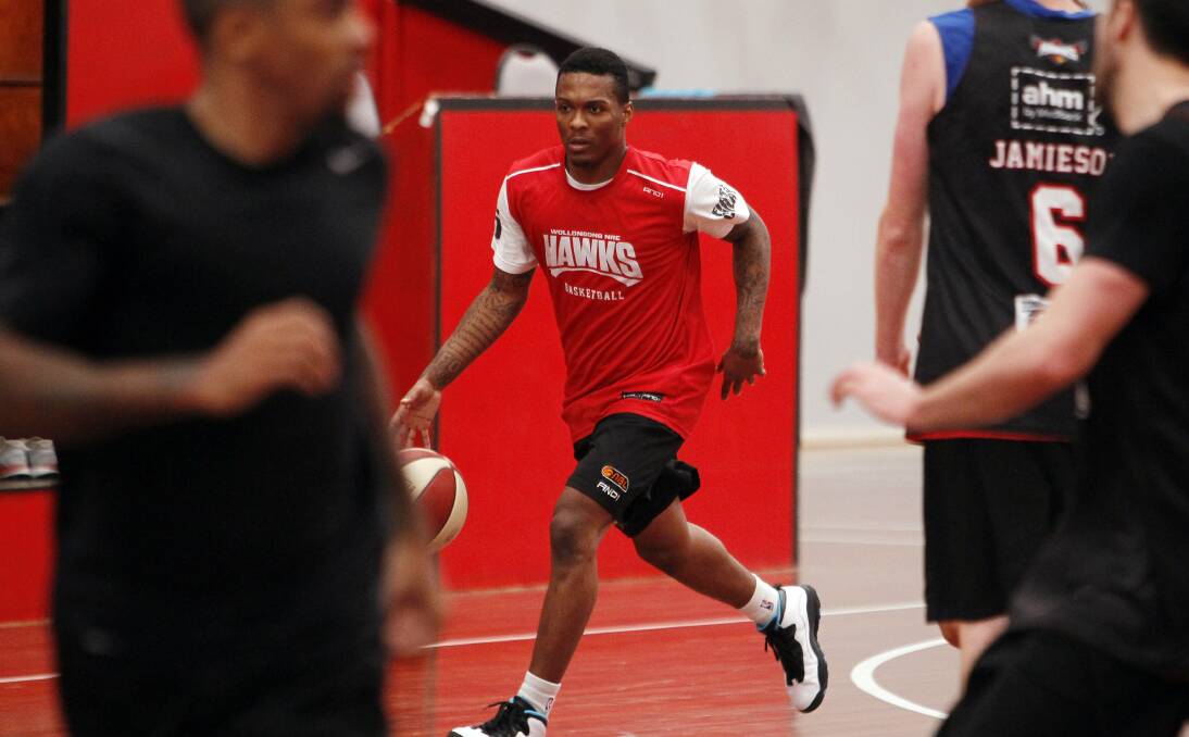 The Hawks are waiting on results of scans on Jahii Carson's injured foot. Picture: ANDY ZAKELI