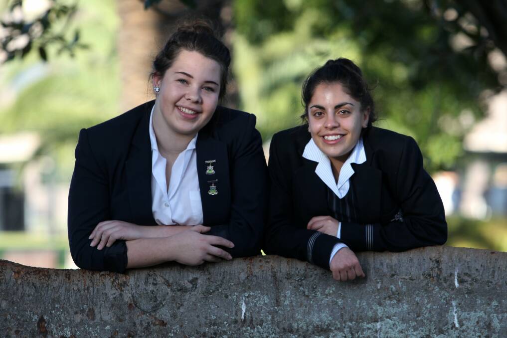 Jelena Zaric and Rita Andraos enjoyed the Youth Parliament. Picture: GREG TOTMAN