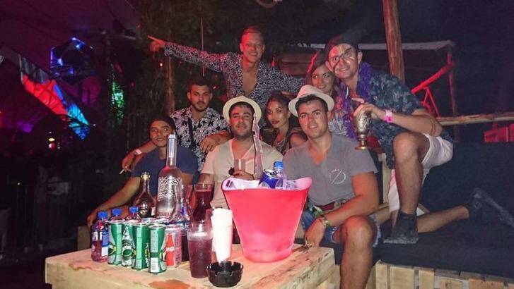 A group of Perth friends celebrate in Playa del Carmen in Mexico just hours before the shooting. Photo: Trent Cray, Facebook