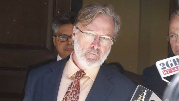 Robert Xie's barrister, Graham Turnbull, SC, at the Supreme Court on Tuesday. Photo: Peter Rae