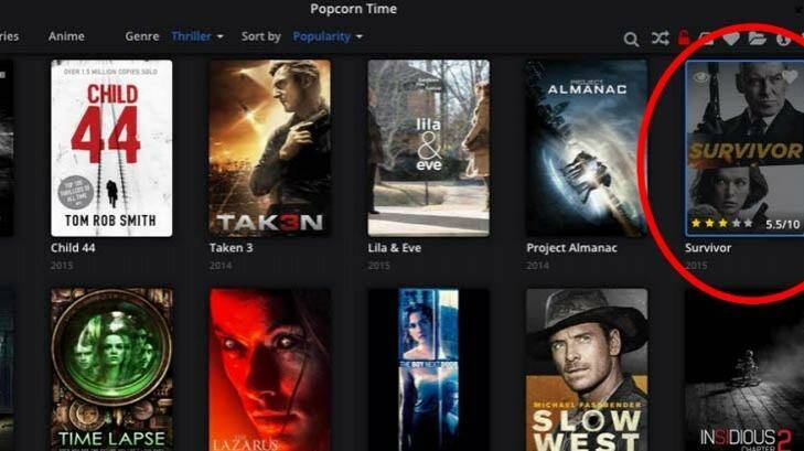 Popcorn Time: the site is now in the sights of Hollywood pirate-hunters.