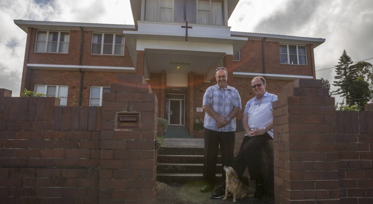 Gary Ismail and Father Ron Peters speak out against the siege. Picture: CHRISTOPHER CHAN

