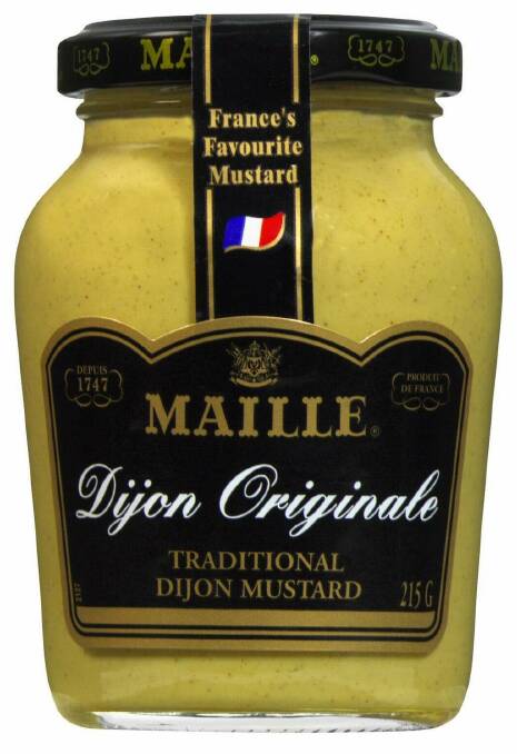 The fridge staples: " Maille dijon and grain mustard are important."
