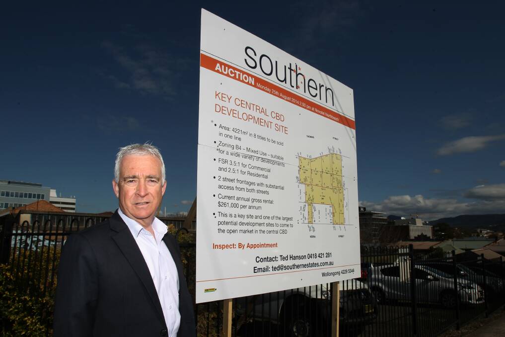 Southern Estates Wollongong principal Ted Hanson stands at the site.
