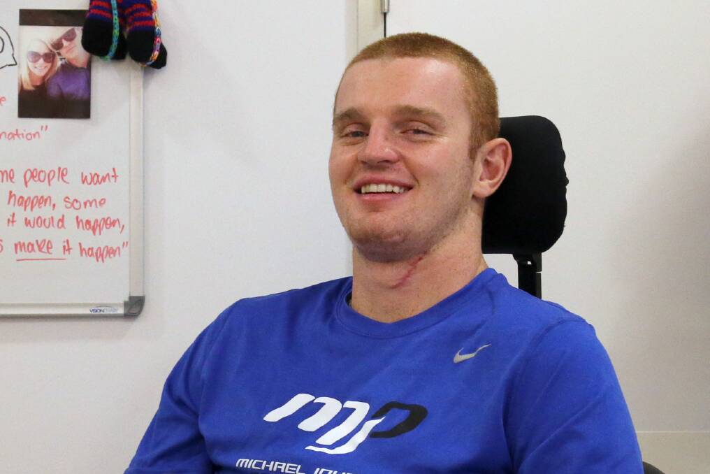 Inspiration: Alex McKinnon is getting more feeling and movement in his limbs.