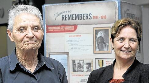 Marion Beard and Jenny Thompson are encouraging people to contribute to the Illawarra Remembers 1914-18 project. Picture: GREG TOTMAN