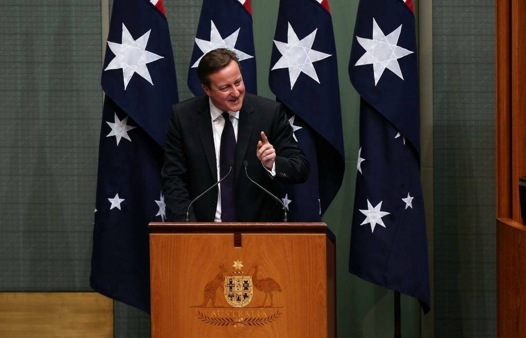 David Cameron addresses Parliament. Photo: Alex Ellinghausen