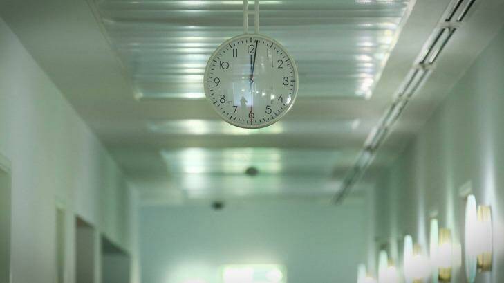 There are about 2,500 clocks inside Parliament House in Canberra. Photo: Andrew Meares
