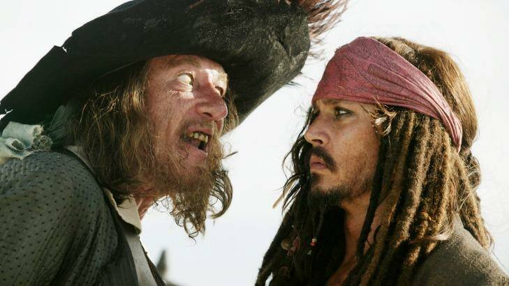 Geoffrey Rush and Johnny Depp in a scene from Pirates of the Caribbean At World's End.  Photo: Supplied